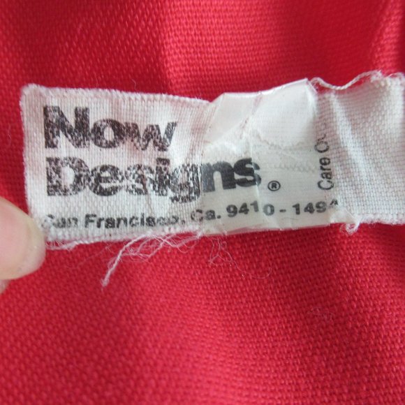 EAT AT YOUR OWN RISK Bib Apron Size S/M Made in the USA RED by Now Designs - Picture 10 of 11